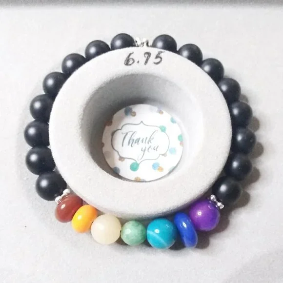 Chakra Bracelet w. Semi-Precious Stones! Meditation Reiki Yoga Energy Chi Flow - Picture 4 of 11